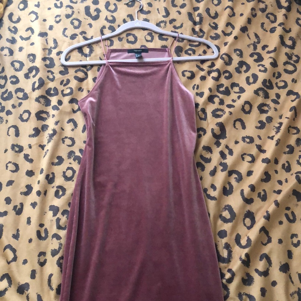 Velvet pink dress